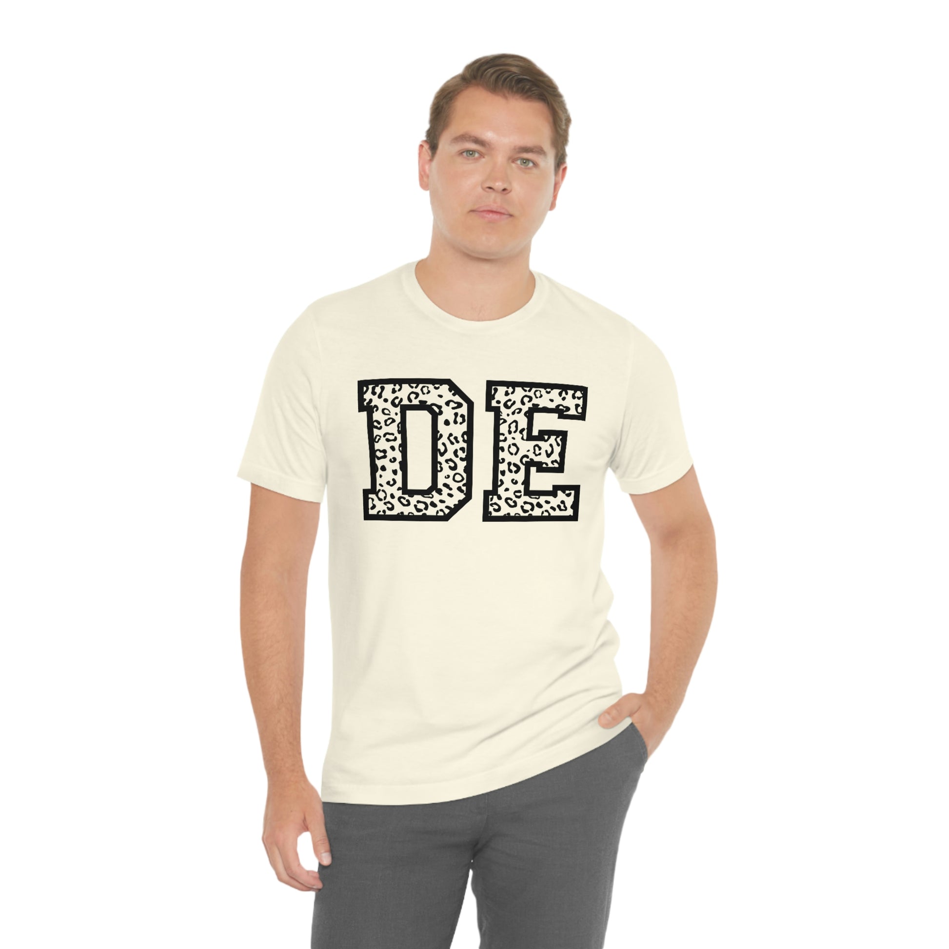 Delaware DE Leopard Print Short Sleeve T-shirt