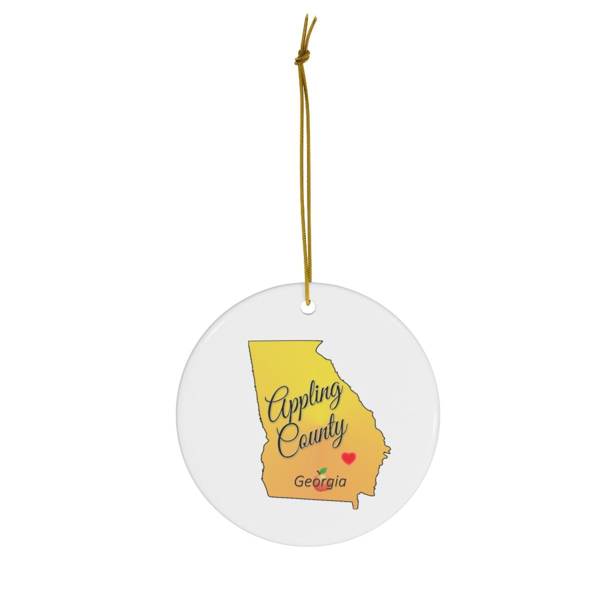 Appling County Georgia Ceramic Ornament, 1-Pack