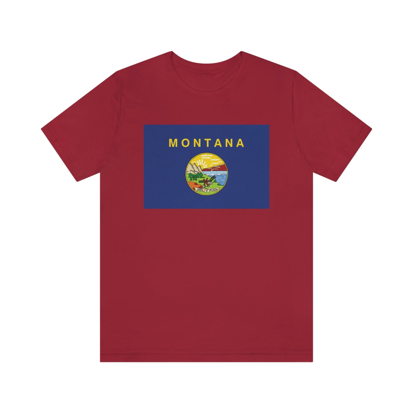 Montana Flag Unisex Jersey Short Sleeve Tee Tshirt T-shirt