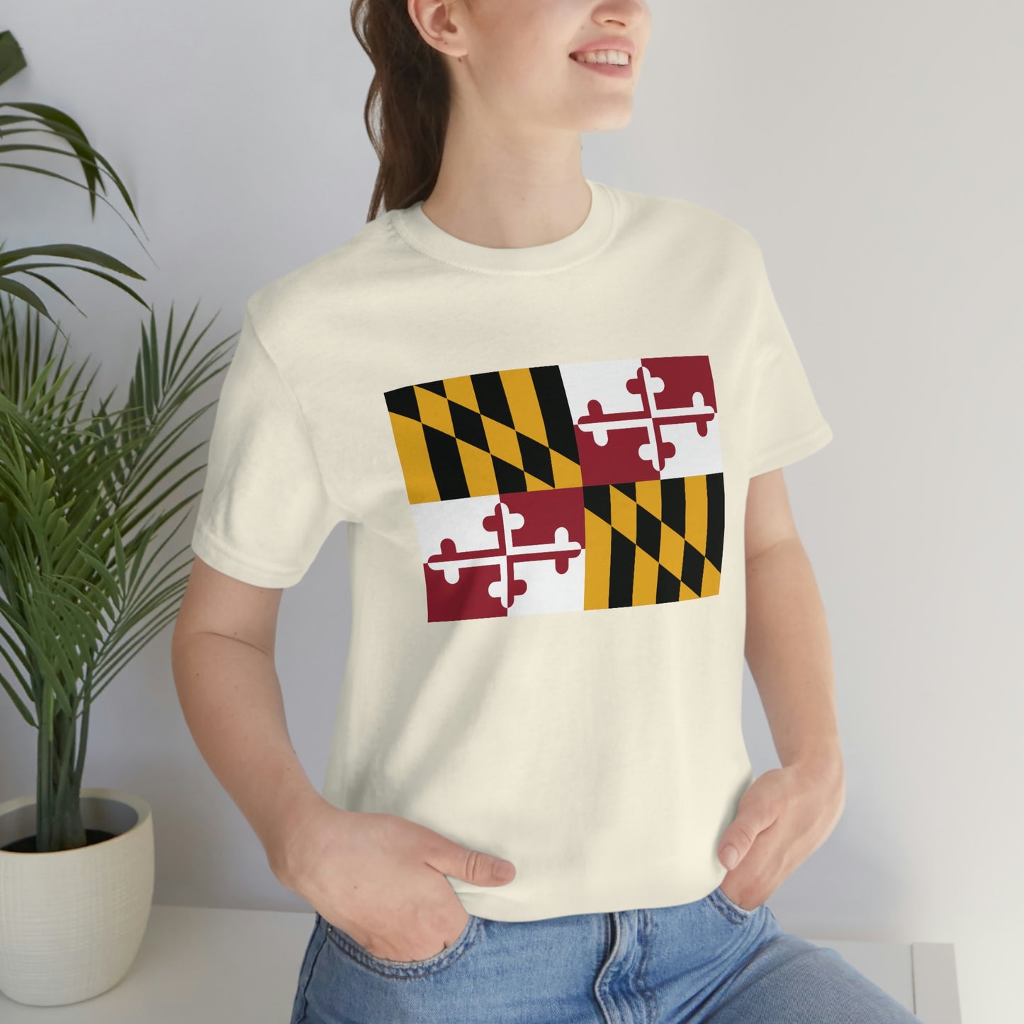 Maryland Flag Unisex Jersey Short Sleeve Tee Tshirt T-shirt