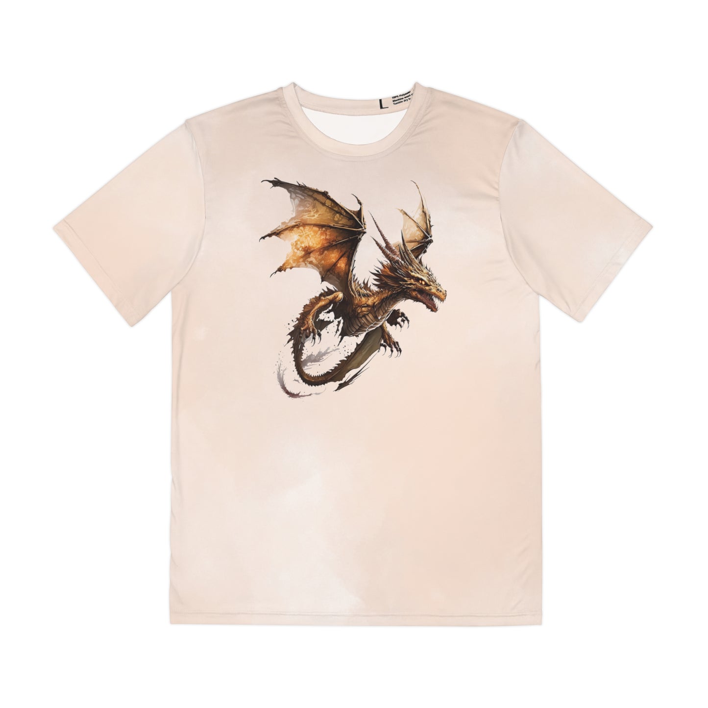 Dragon on Watercolor Background T-shirt