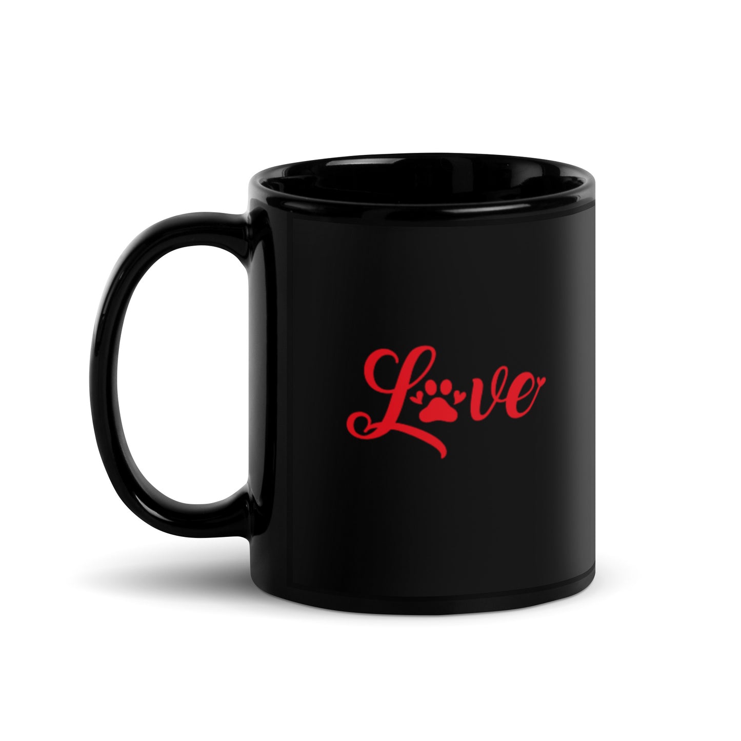 Love Black Glossy Mug