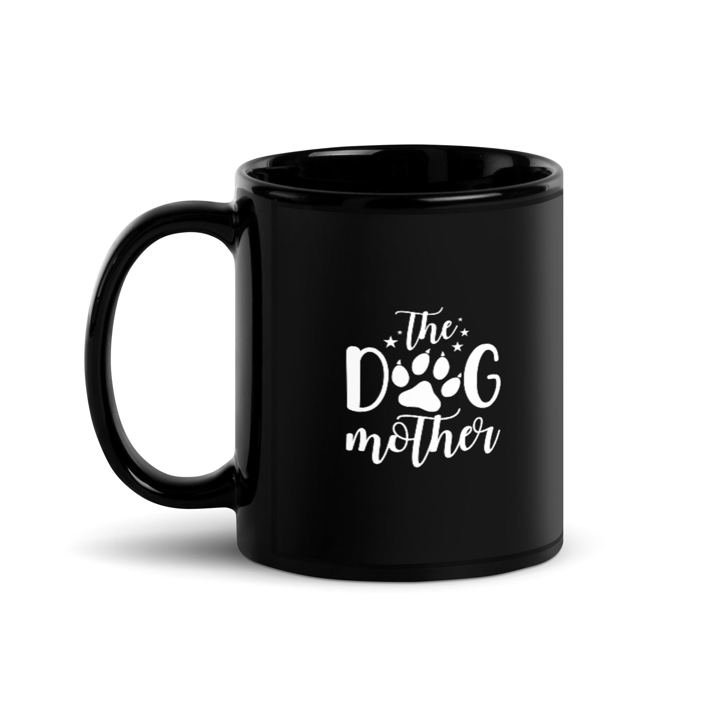 The Dog Mother Black Glossy Mug