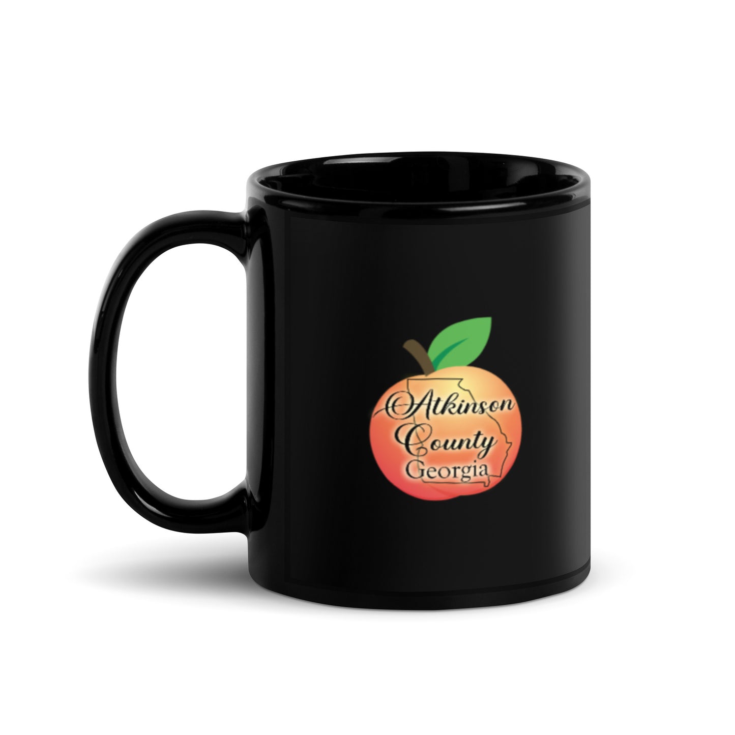 Atkinson County Georgia Black Glossy Mug