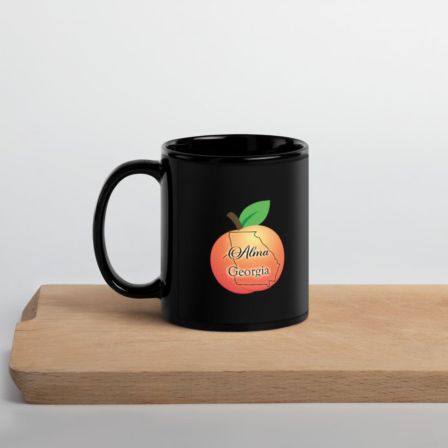 Alma Georgia Black Glossy Mug