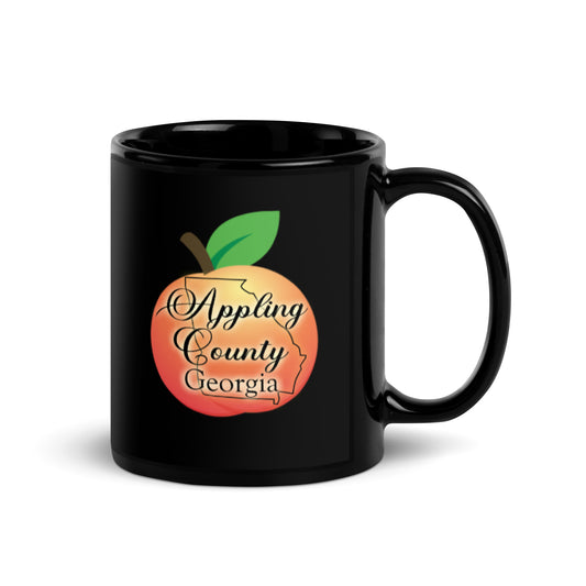 Appling County Georgia Black Ceramic Mug