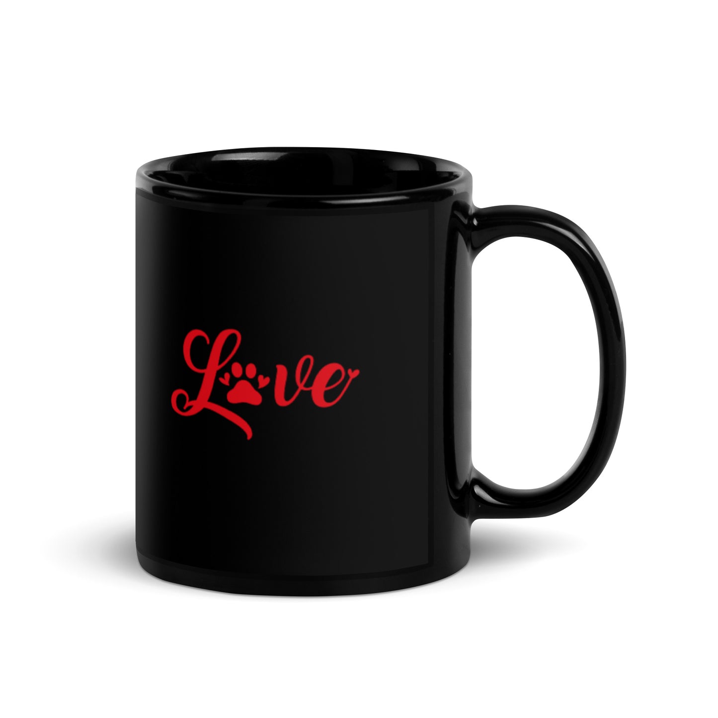 Love Black Glossy Mug