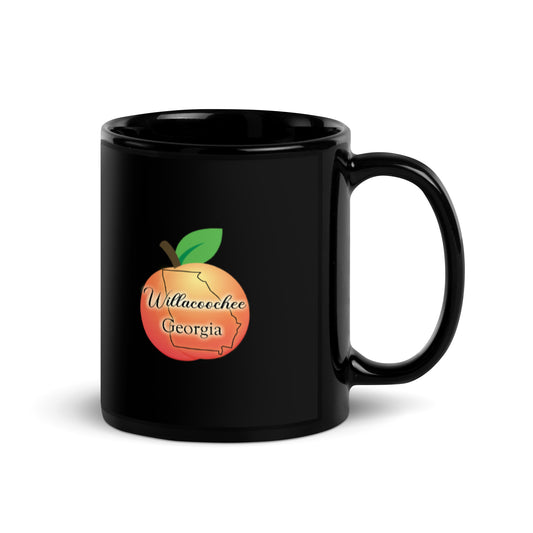 Willacoochee Georgia Black Glossy Mug
