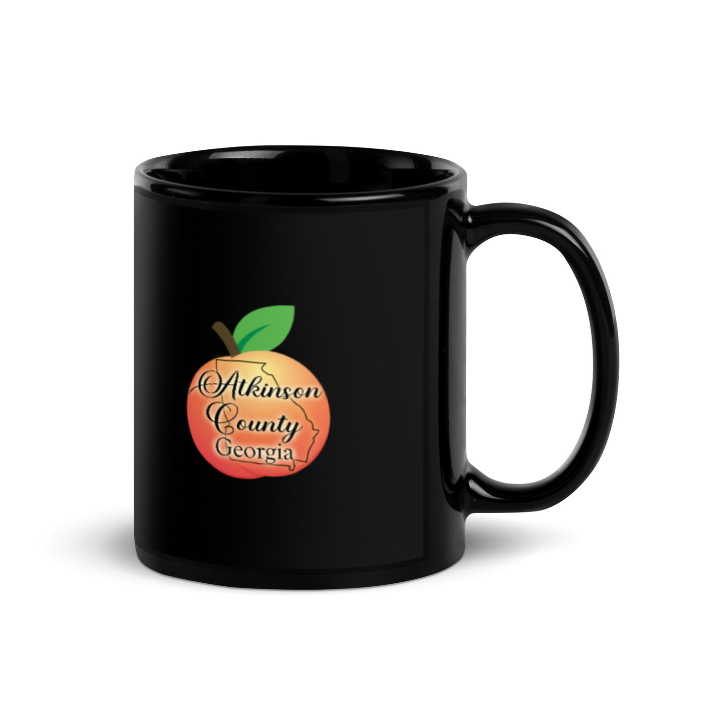 Atkinson County Georgia Black Glossy Mug