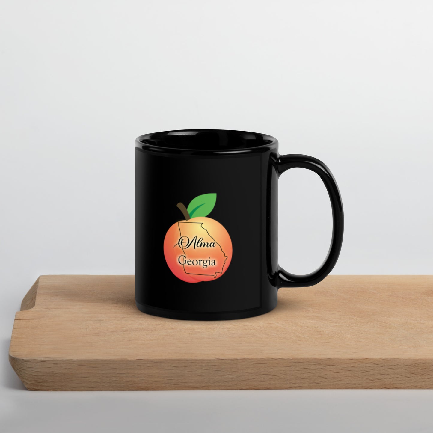 Alma Georgia Black Glossy Mug