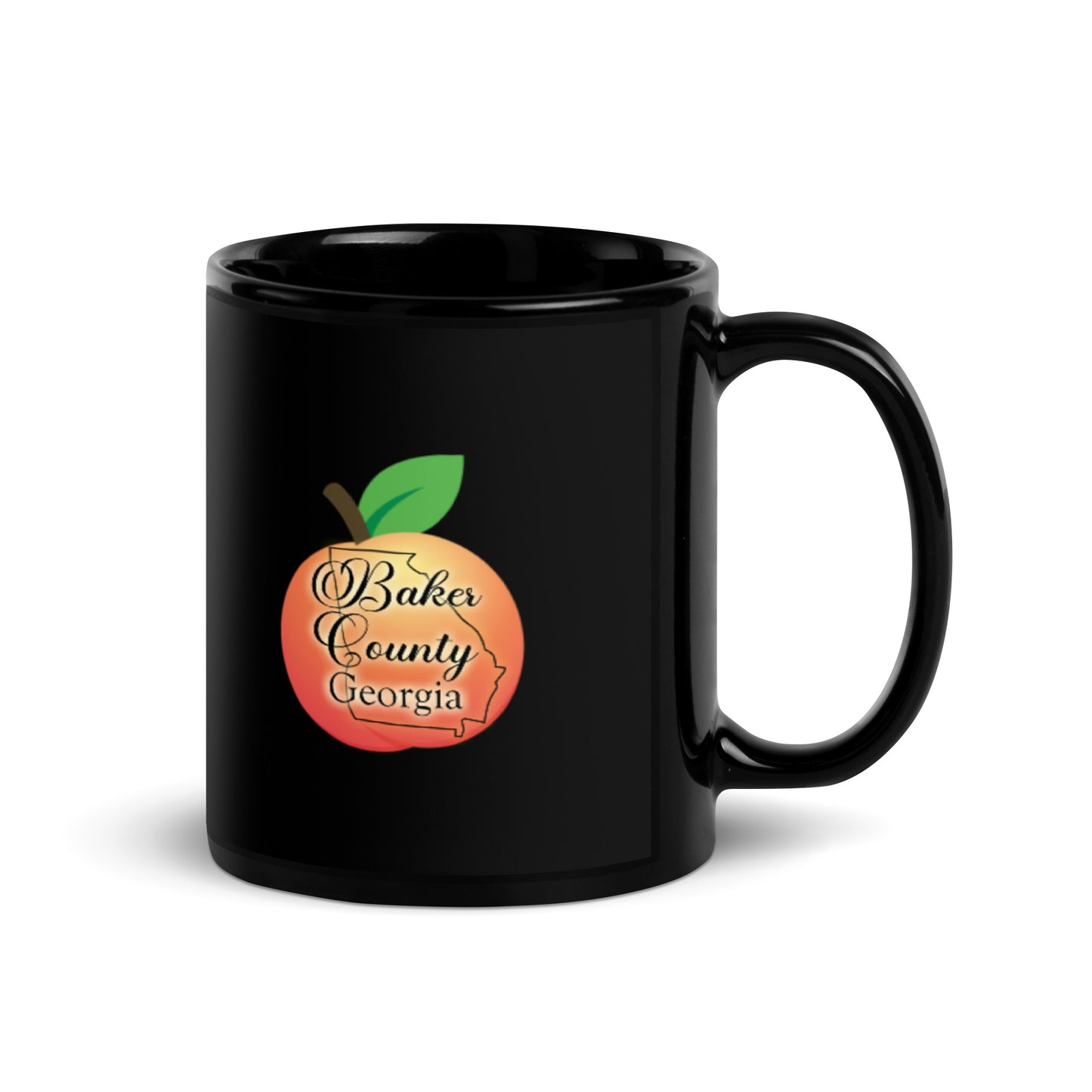 Baker County Georgia Black Glossy Mug