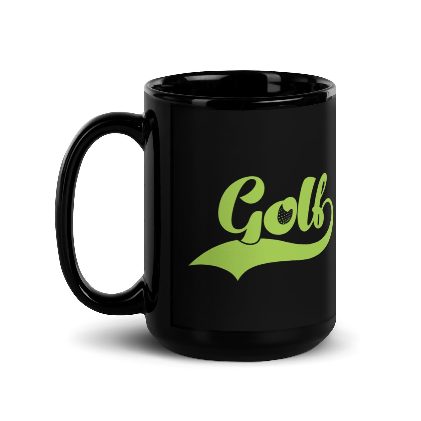 Golf Black Glossy Mug