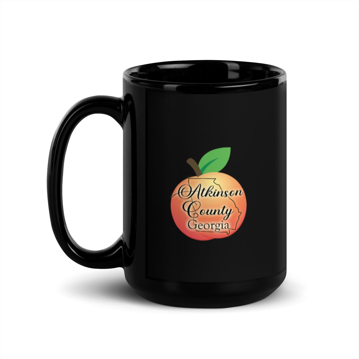 Atkinson County Georgia Black Glossy Mug