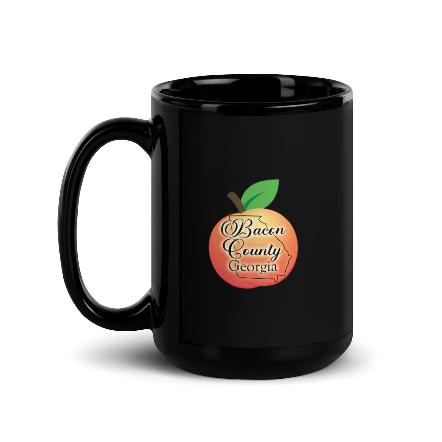 Bacon County Georgia Black Glossy Mug