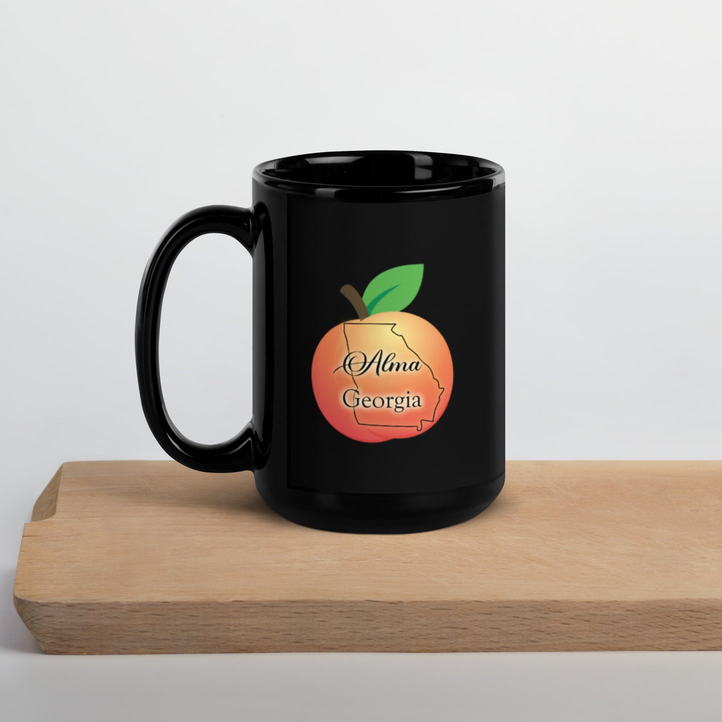Alma Georgia Black Glossy Mug