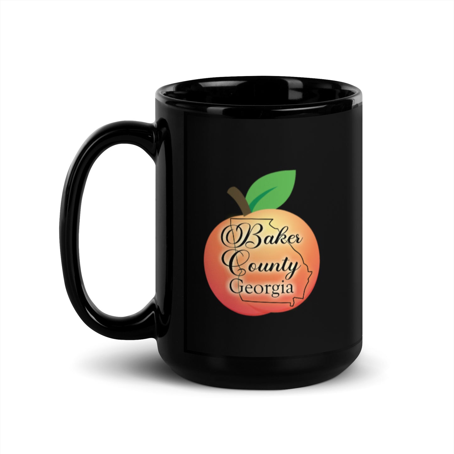 Baker County Georgia Black Glossy Mug