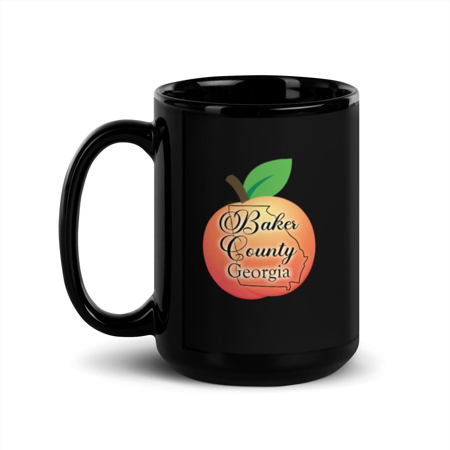 Baker County Georgia Black Glossy Mug
