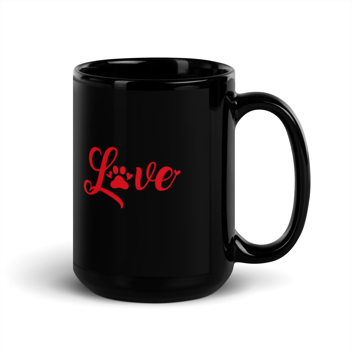 Love Black Glossy Mug