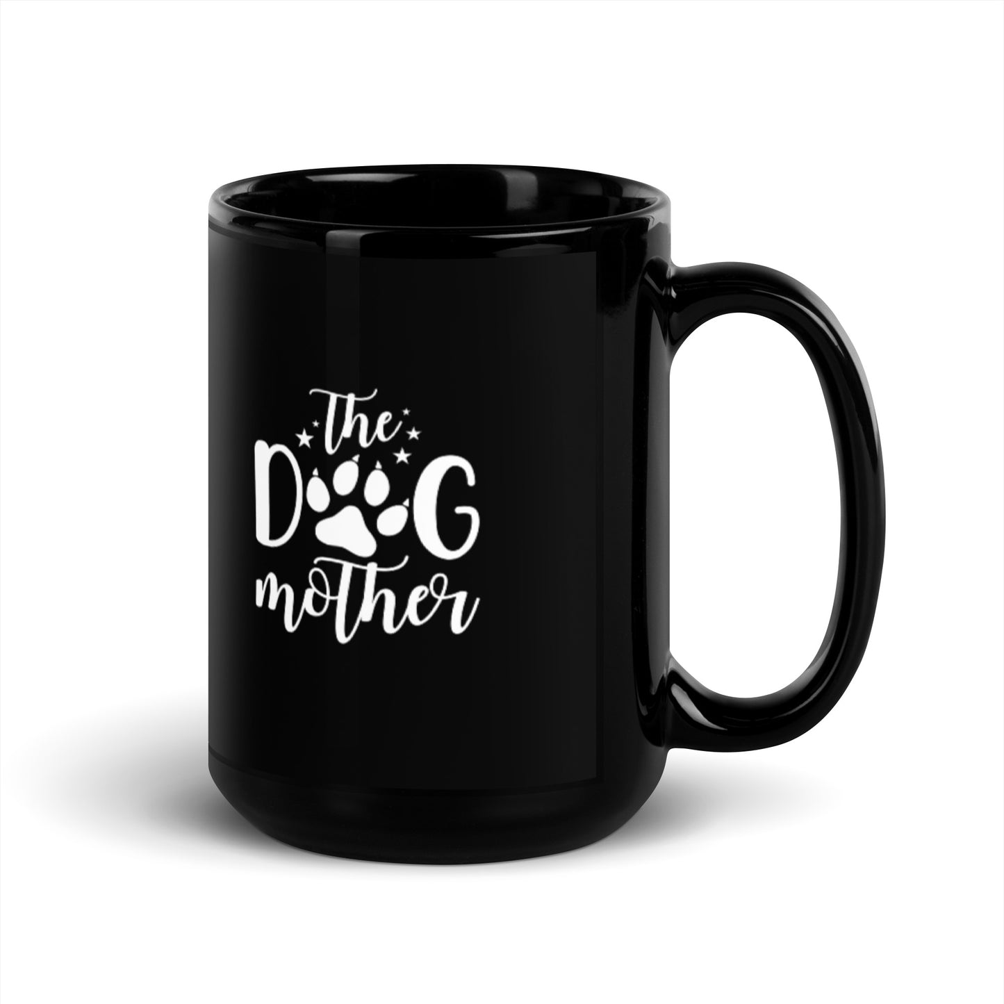 The Dog Mother Black Glossy Mug