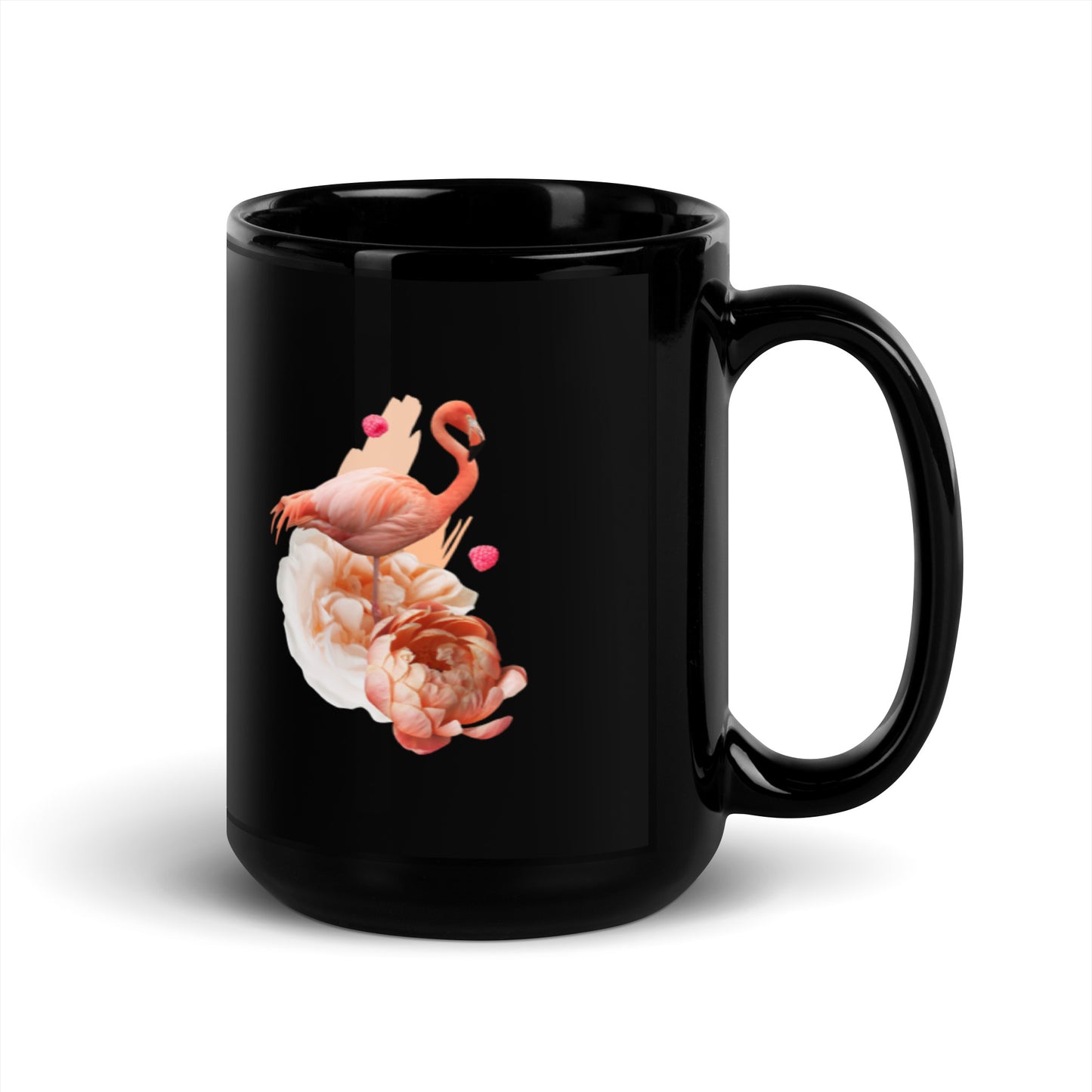 Flamingo Black Glossy Mug