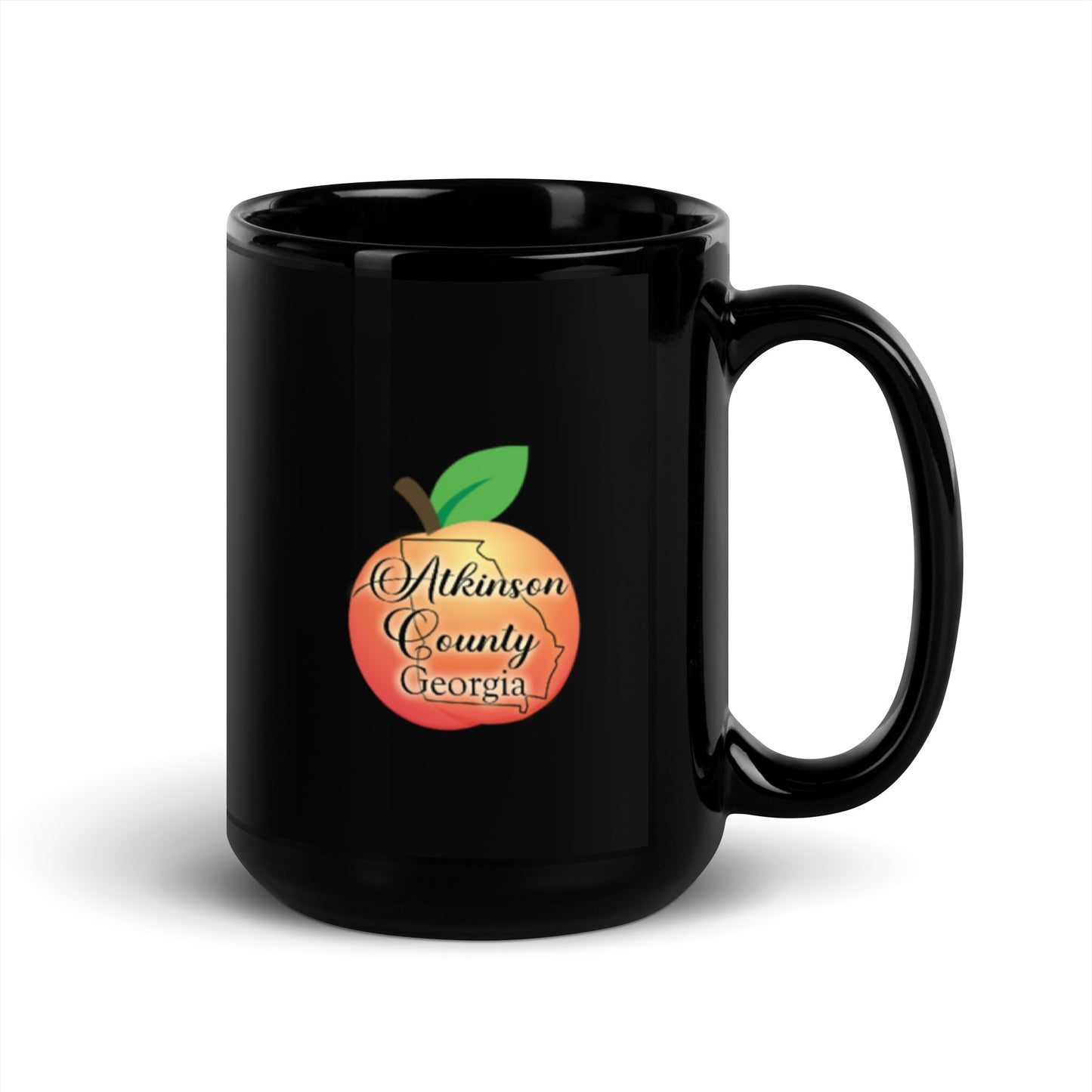 Atkinson County Georgia Black Glossy Mug