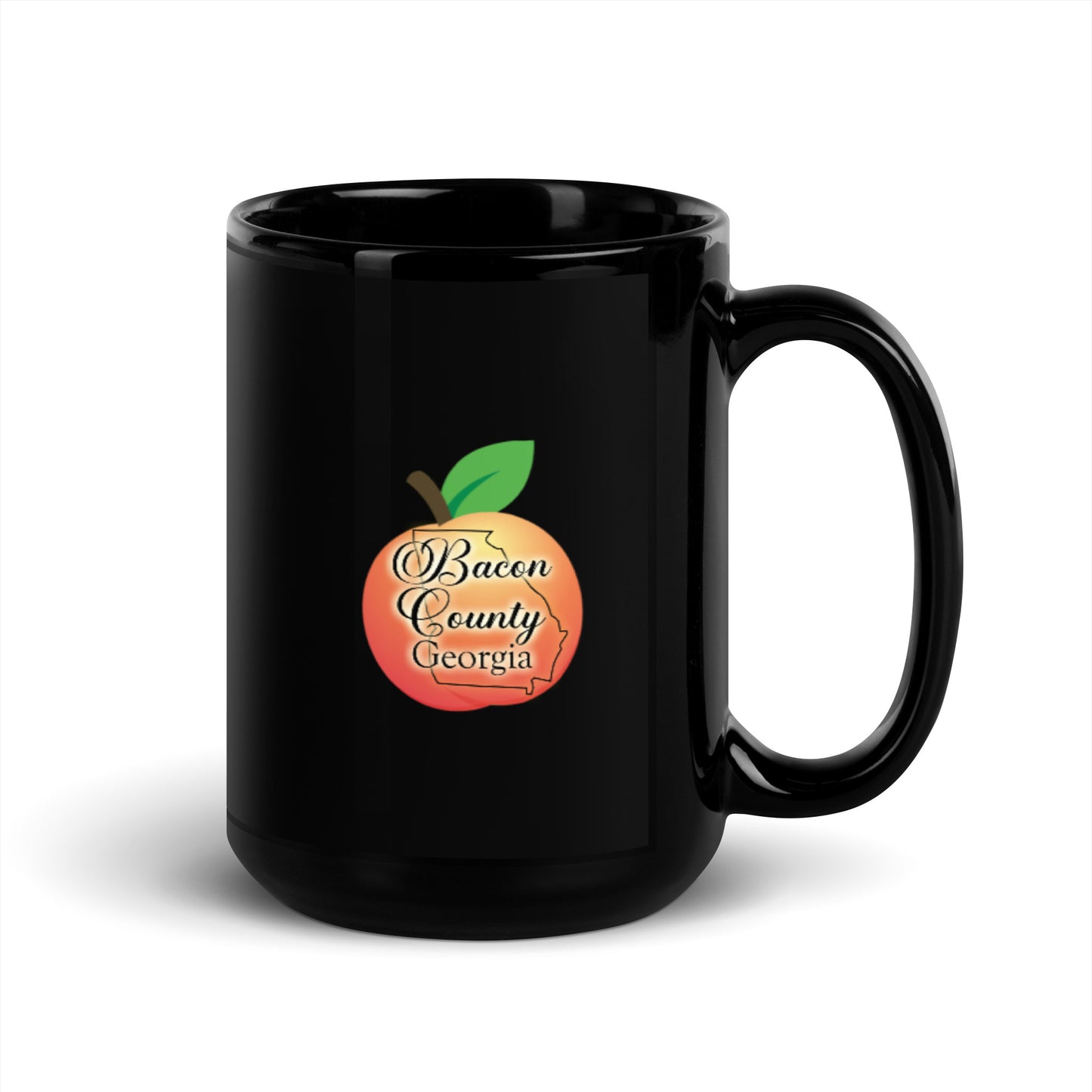 Bacon County Georgia Black Glossy Mug