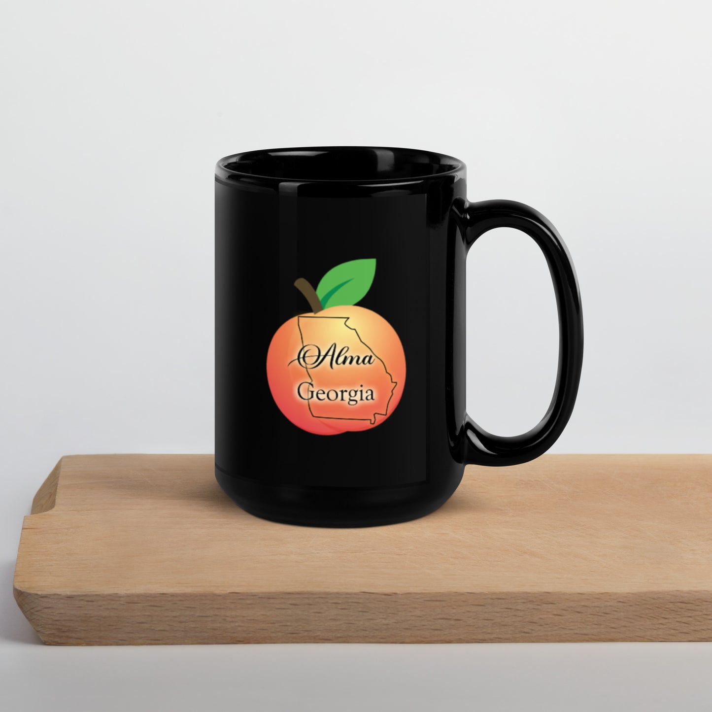 Alma Georgia Black Glossy Mug