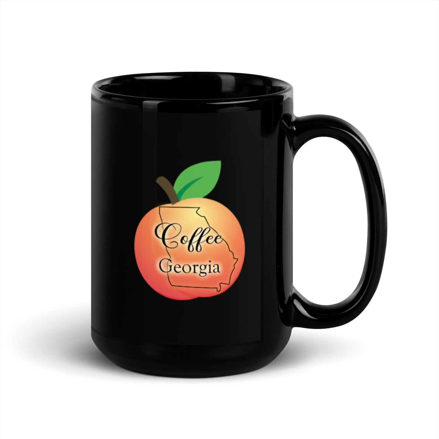 Coffee Georgia Black Glossy Mug