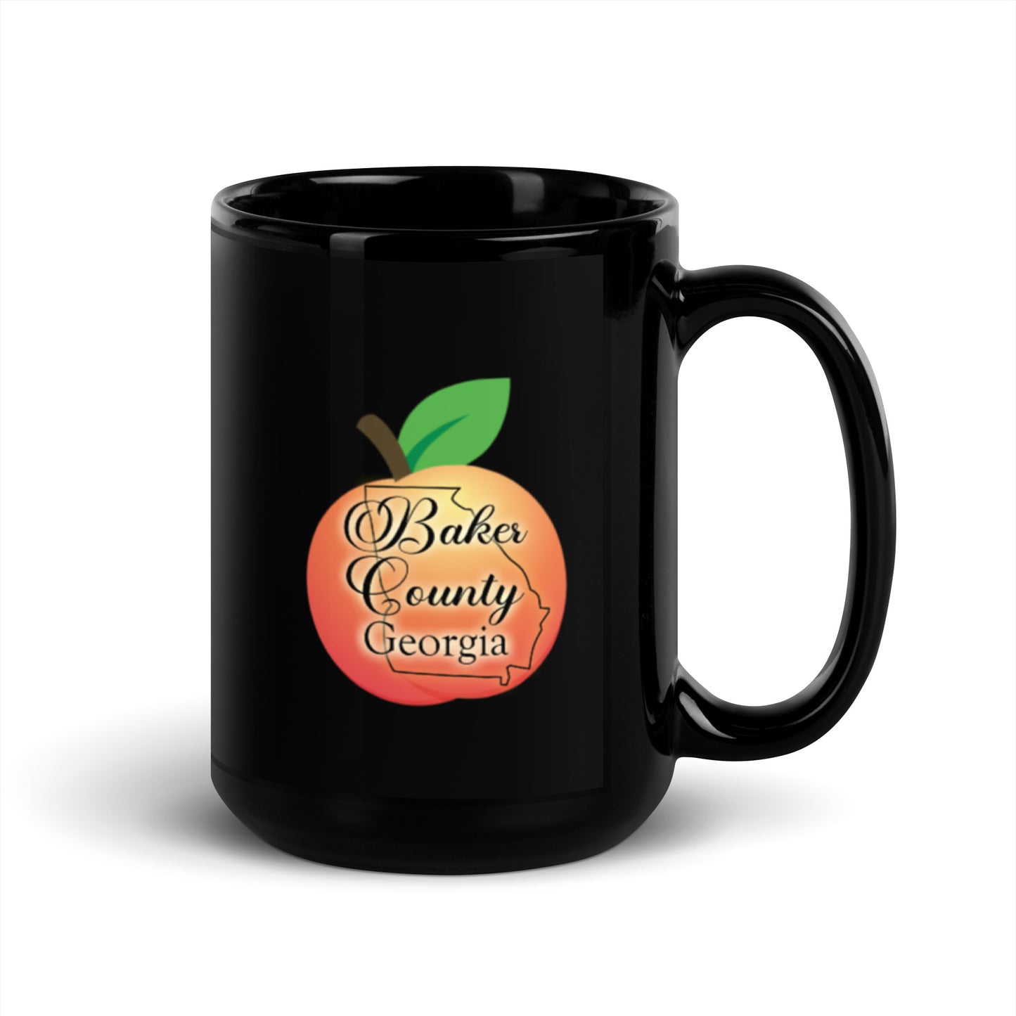 Baker County Georgia Black Glossy Mug