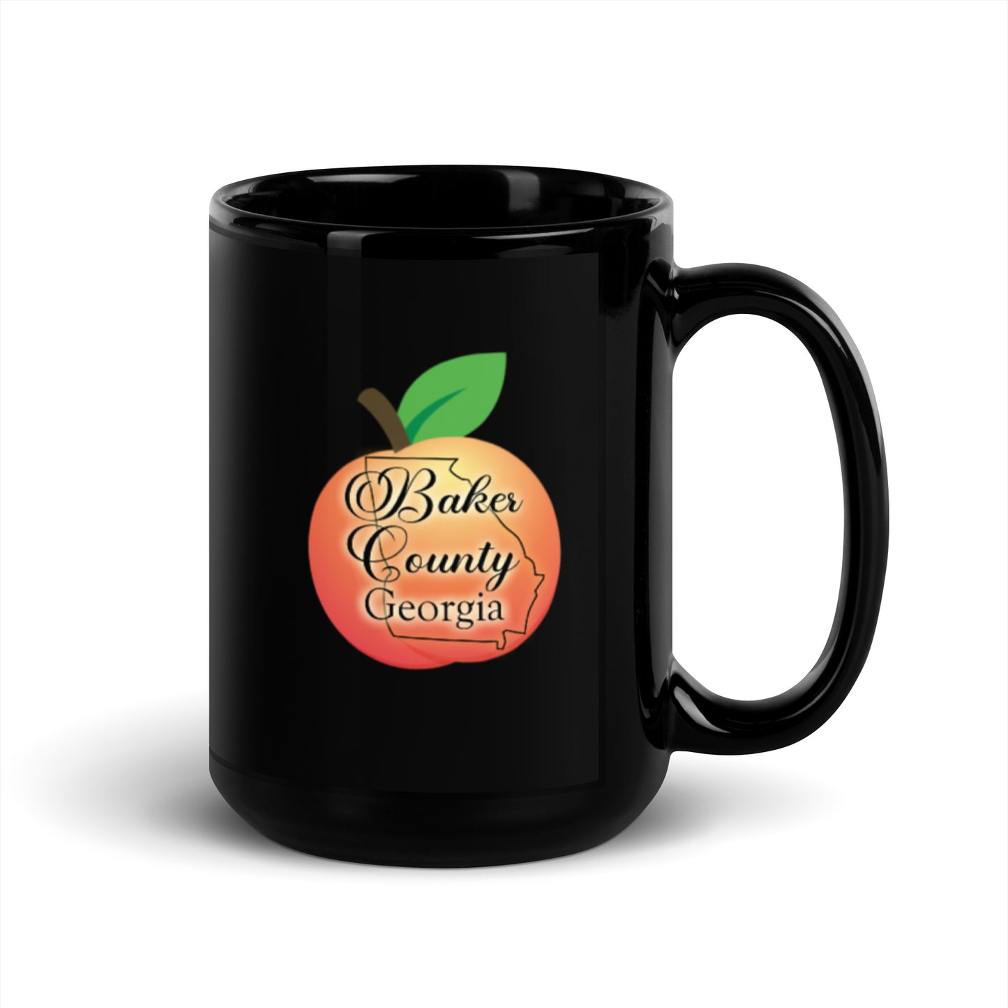 Baker County Georgia Black Glossy Mug