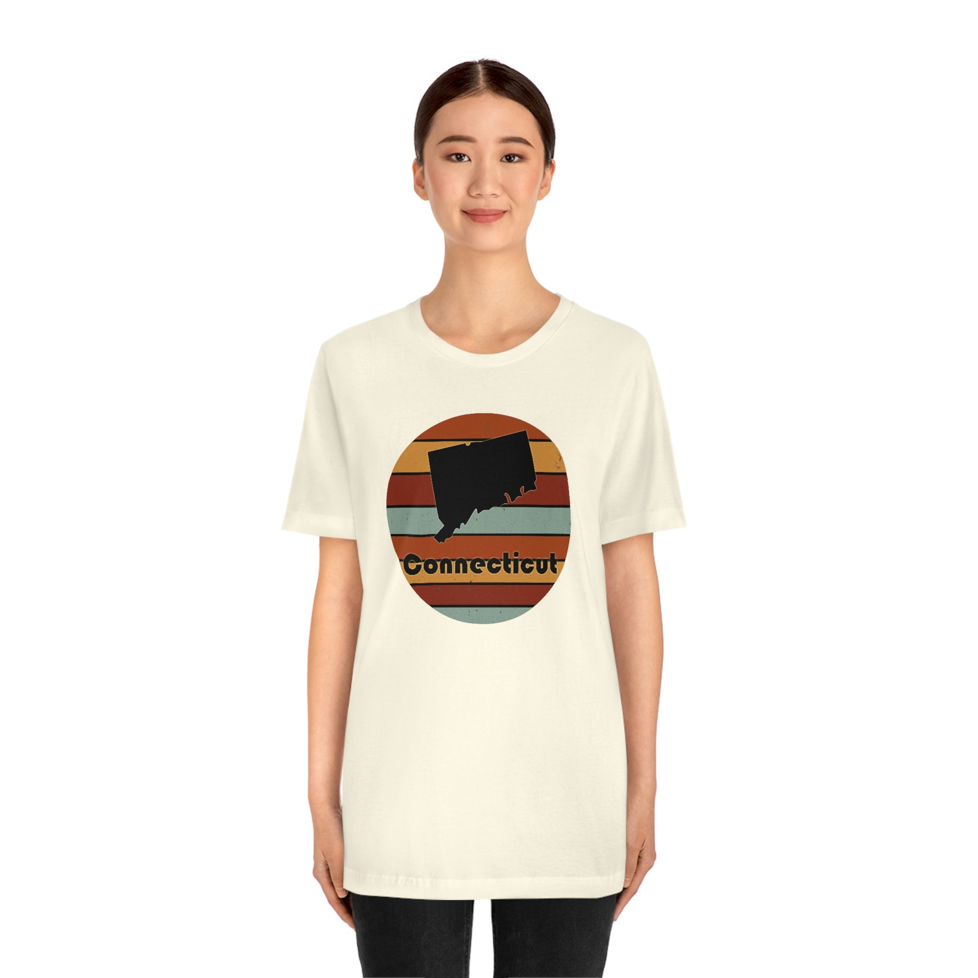 Connecticut Retro Sunset Short Sleeve  T-shirt