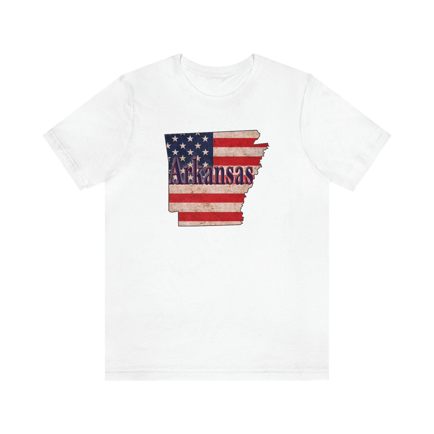 Arkansas US Flag Unisex Jersey Short Sleeve Tee Tshirt T-shirt