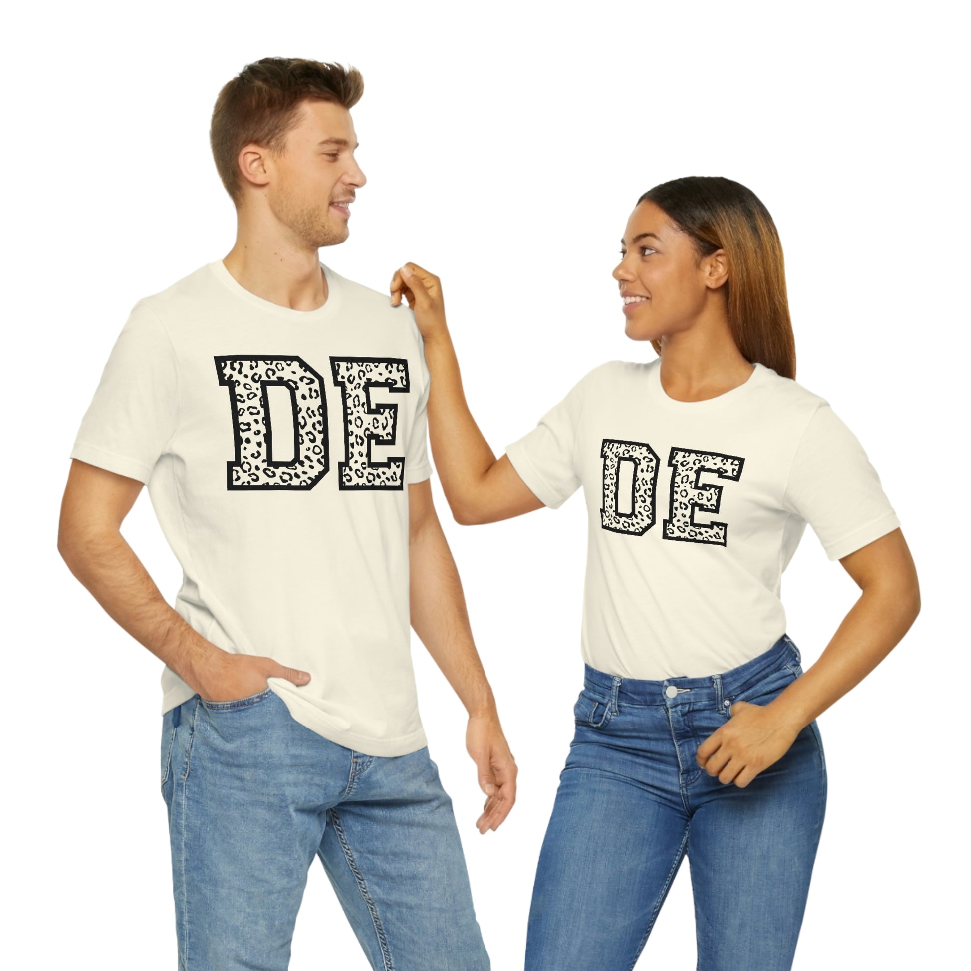 Delaware DE Leopard Print Short Sleeve T-shirt