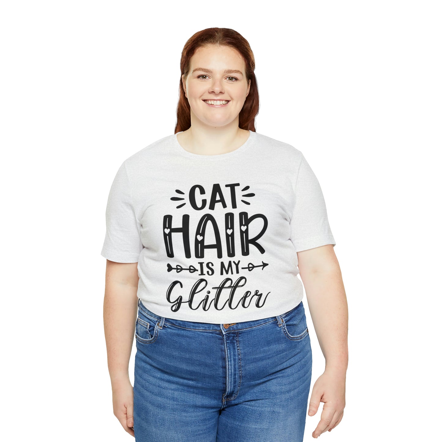 Cat Hair is my Glitter Short Sleeve T-shirt