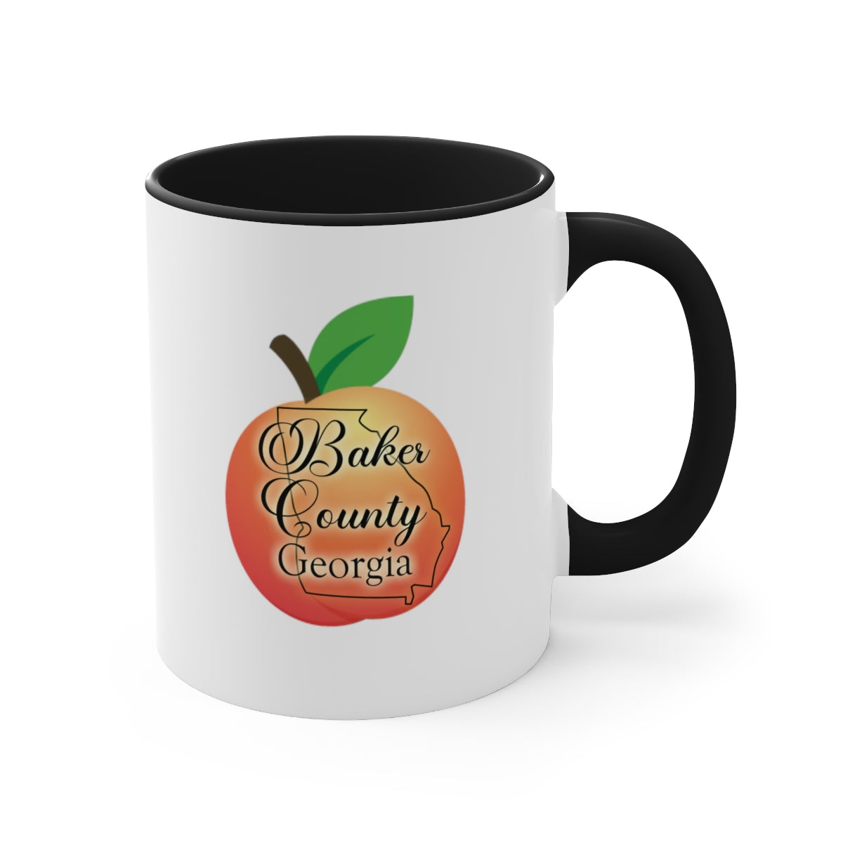 Baker County Georgia Accent Coffee Mug, 11oz