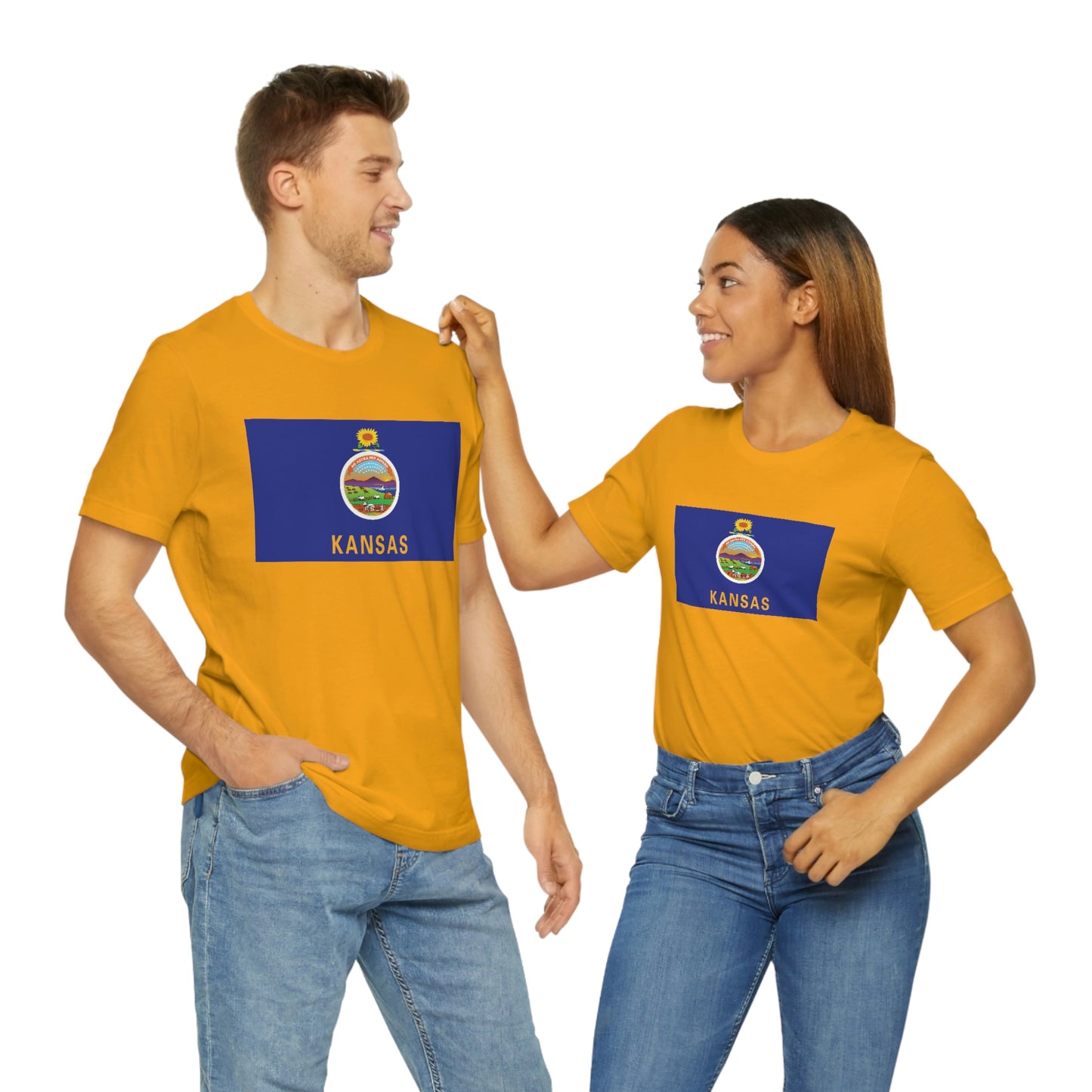 Kansas Flag Unisex Jersey Short Sleeve Tee Tshirt T-shirt