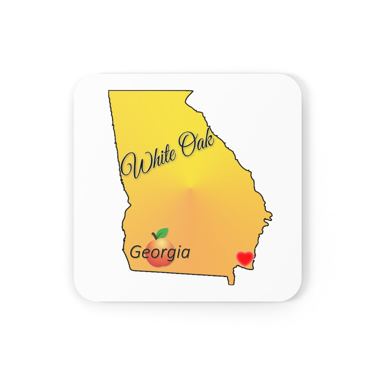 White Oak Georgia Corkwood Coaster Set