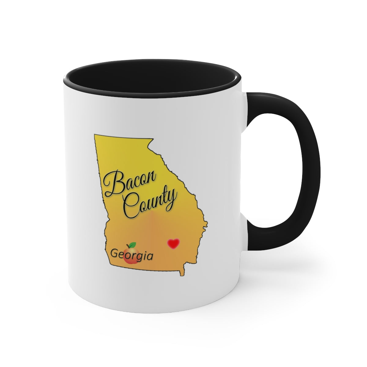 Bacon County Georgia Accent Coffee Mug, 11oz