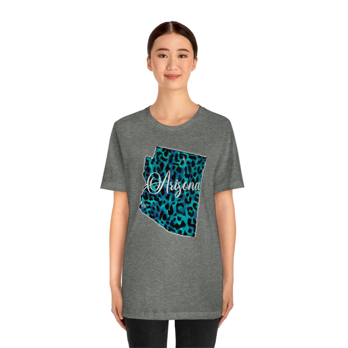 Arizona Blue Leopard Unisex Jersey Short Sleeve Tee Tshirt T-shirt
