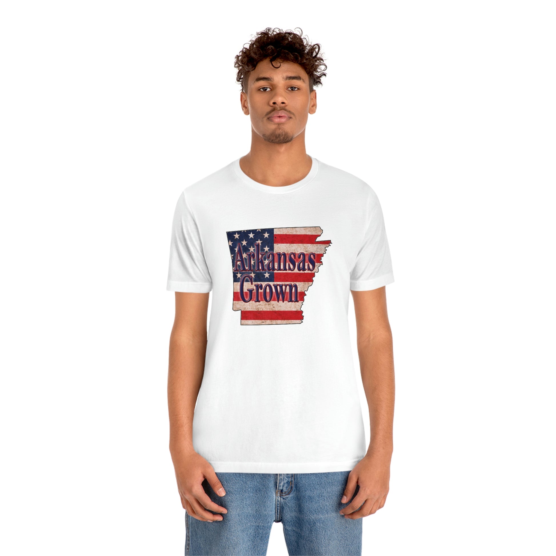 Arkansas Grown US Flag Unisex Jersey Short Sleeve Tee Tshirt T-shirt