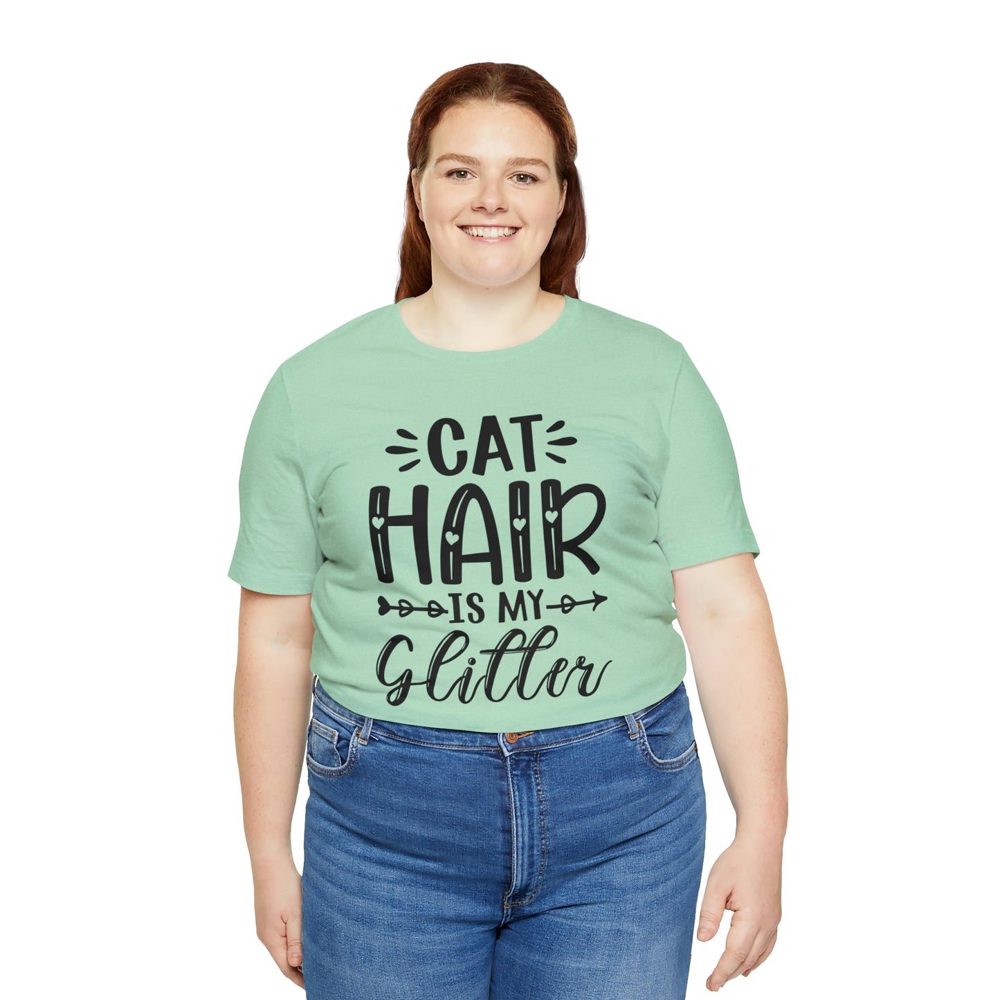 Cat Hair is my Glitter Short Sleeve T-shirt