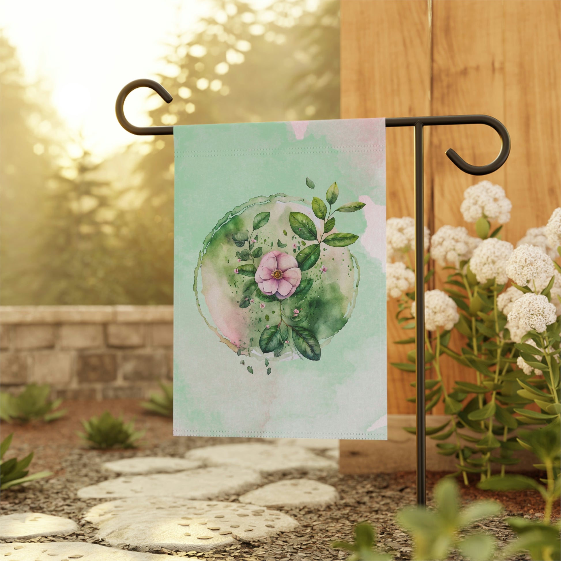 Spring Flower Garden & House Banner