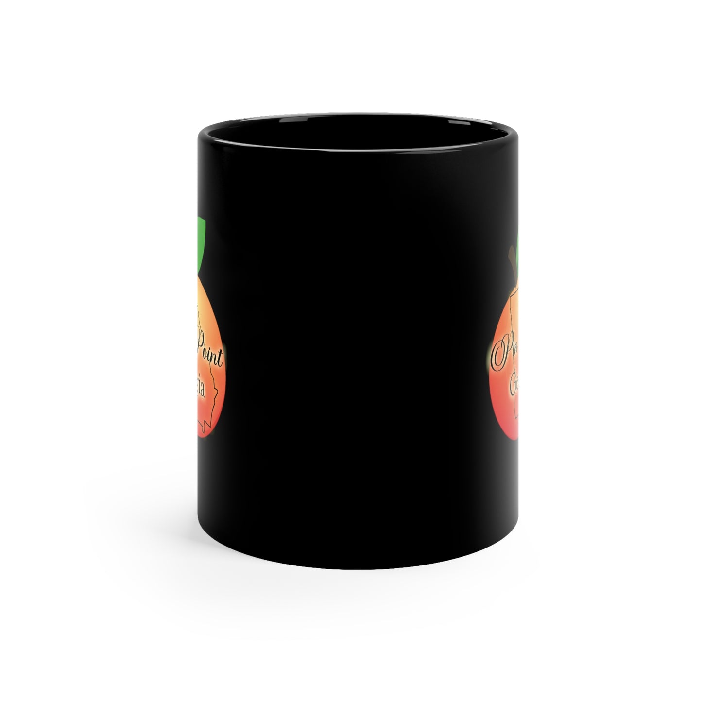Pin Point Georgia 11oz Black Mug