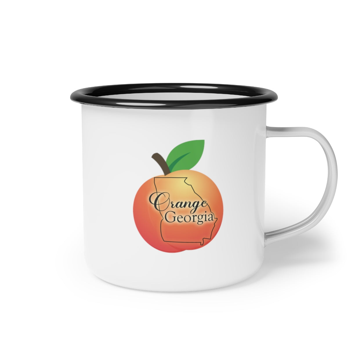 Orange Georgia Enamel Camp Cup