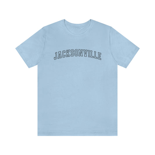 Jacksonville Varsity Letters Arch Florida Short Sleeve T-shirt