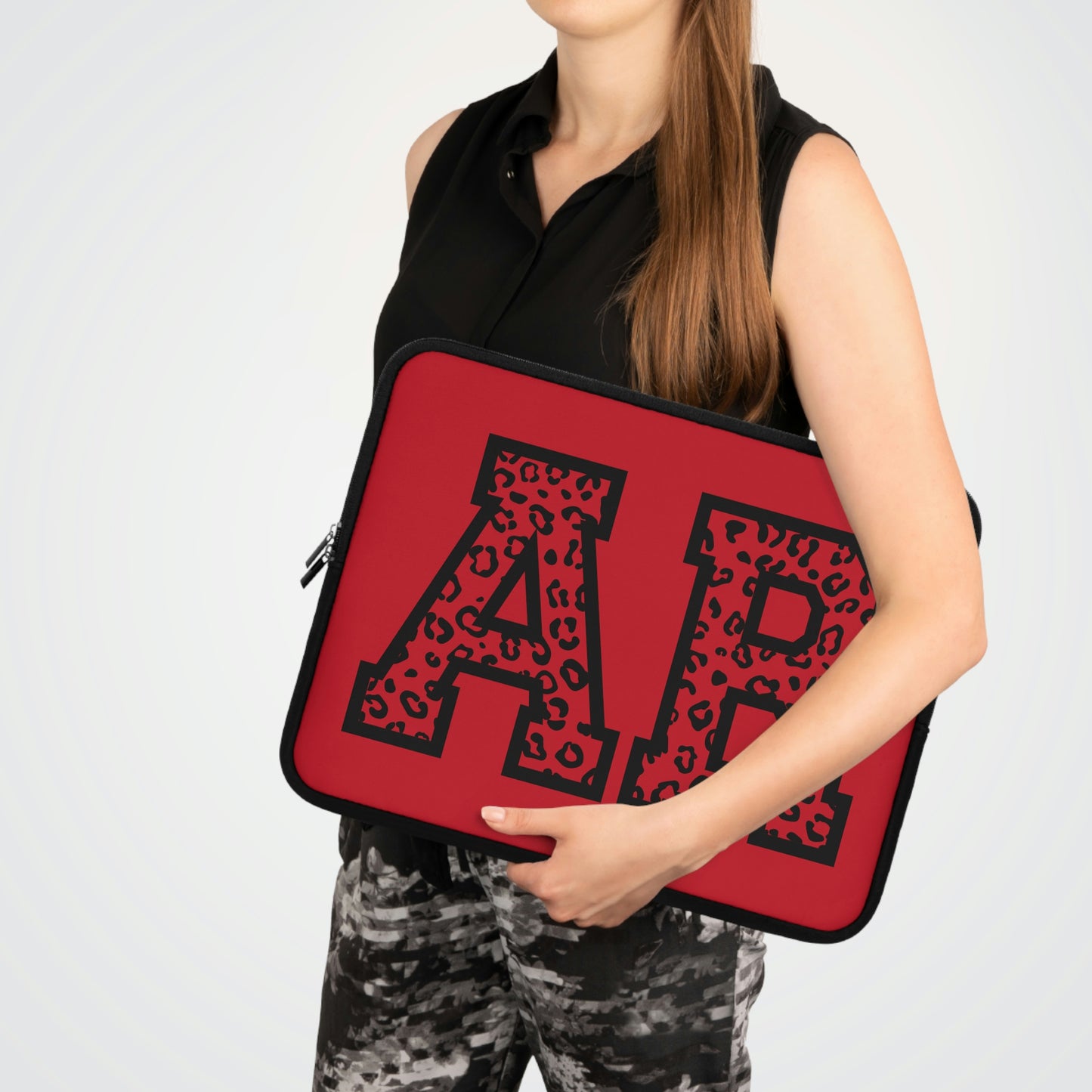 Arkansas AR Leopard Print Laptop Sleeve