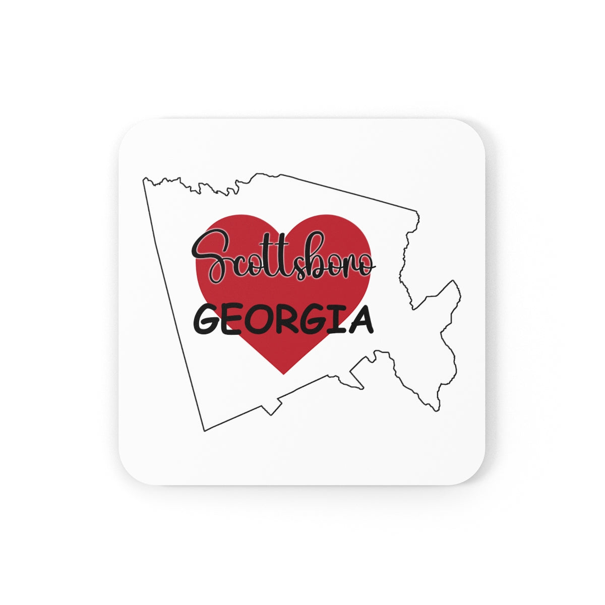 Scottsboro Georgia Corkwood Coaster Set