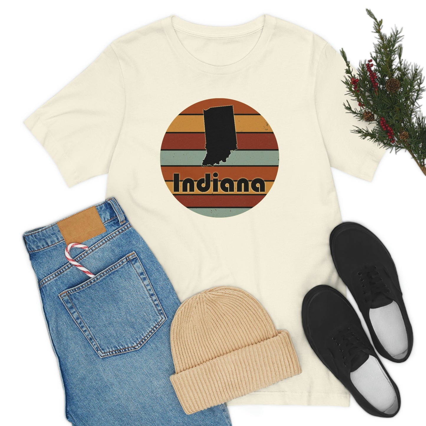 Indiana Retro Sunset Short Sleeve T-shirt