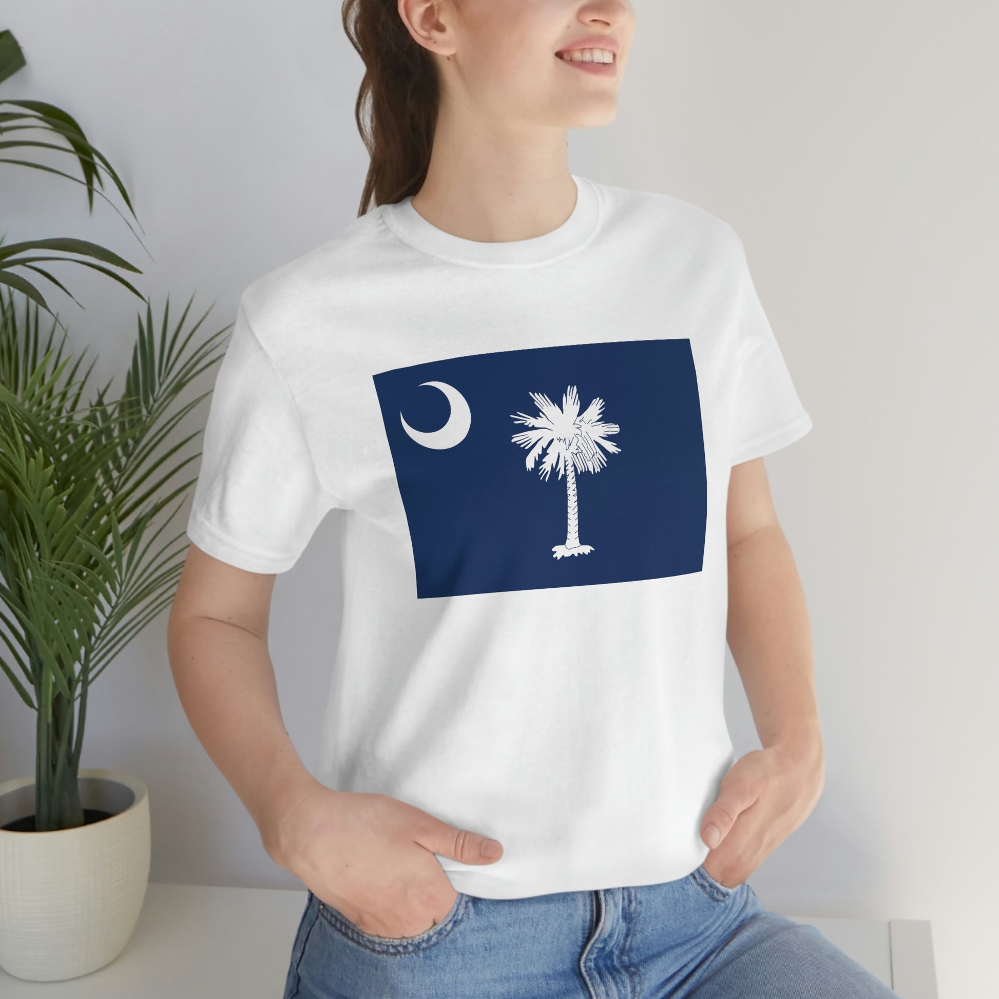 South Carolina Flag Unisex Jersey Short Sleeve Tee Tshirt T-shirt
