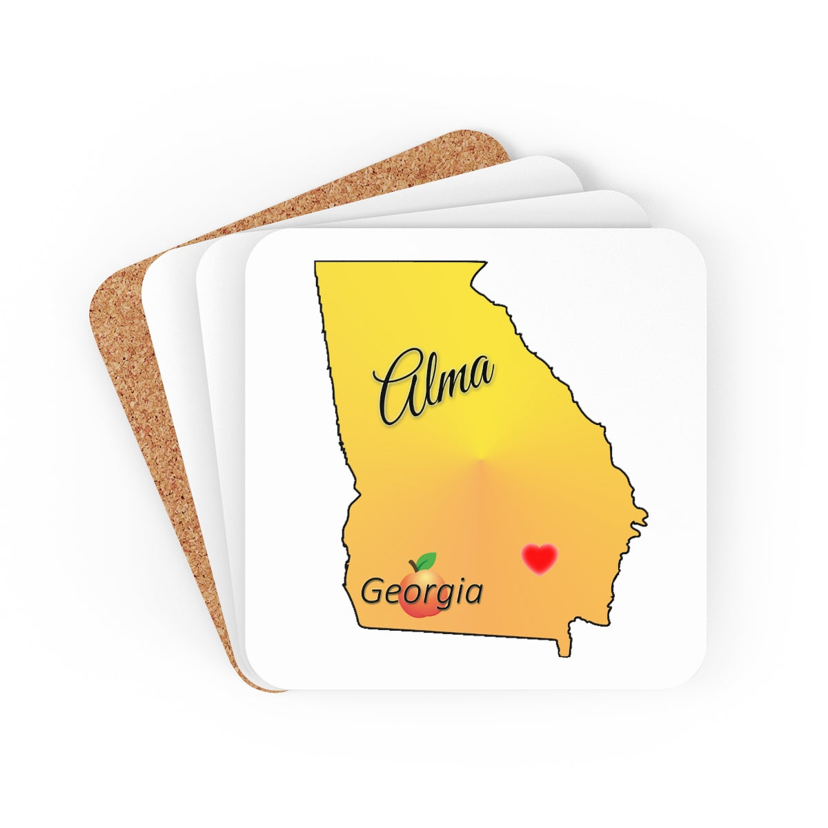 Alma Georgia Corkwood Coaster Set